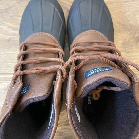 Sperry Kid Port Boot Rain Boot Duck Boot Tan and Brown Size 3 NWOB - Picture 5 of 5